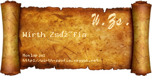 Wirth Zsófia névjegykártya