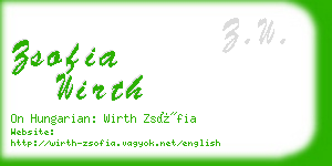 zsofia wirth business card